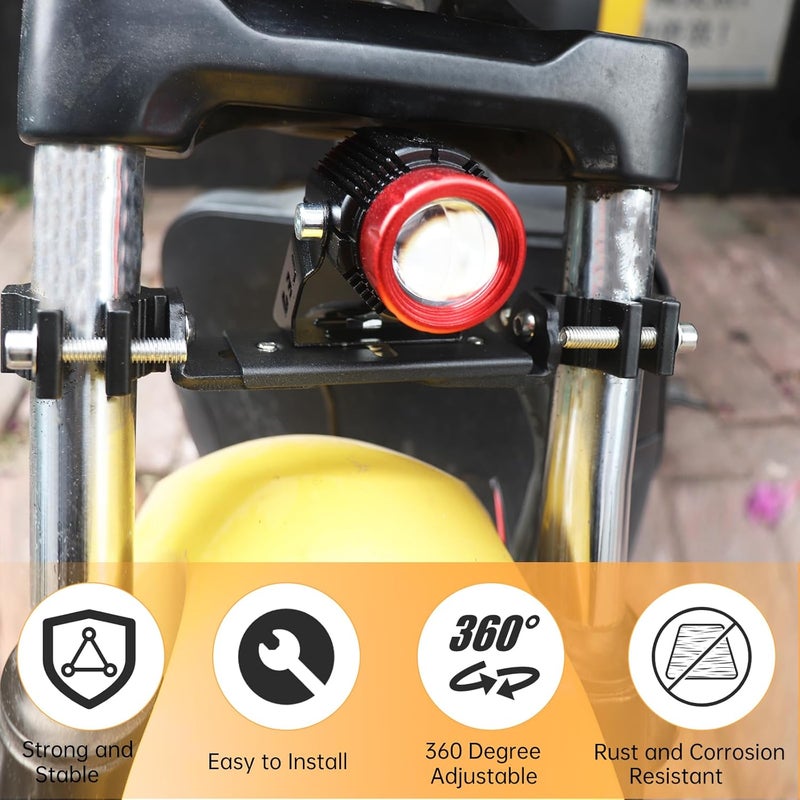 Windance Adjustable Front Fork Light Mounting Bracket Multi-Functional Clamp Expansion Mounting Holder for Motorcycle Scooter E-Bike ATV Dirt Pit Bike (18-37mm/0.71-1.46inch) - Image 4